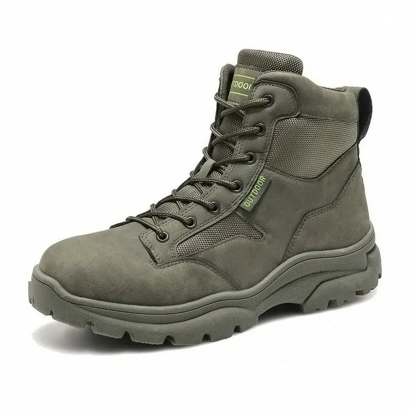 Men's Mountaineering Boots Outdoor Hiking & Trekking Backpacking Shoes High-top Lace up Tooling Work & Safety Tactical Boot