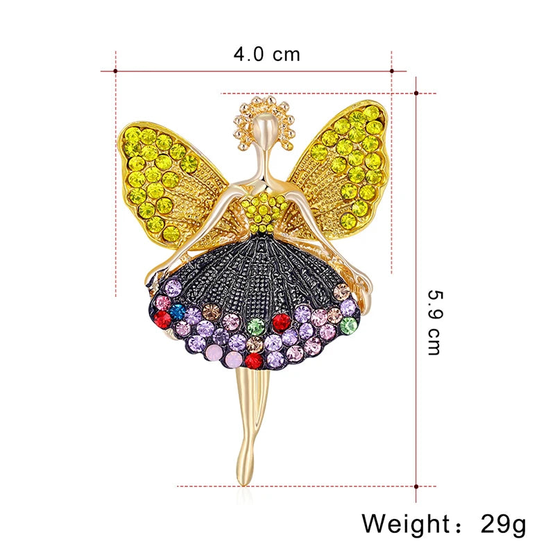 Ballet Girl Dance Wedding Personality Brooches Sweet Atmosphere Brooch Sweater Accessories Pins
