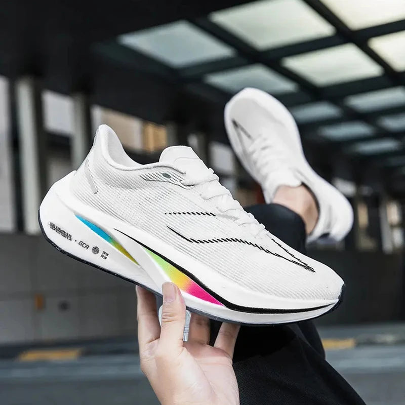 2024 Brand Logo Custom Men Casual Sports Sneakers Mesh Blank Carbon Plate Sole Marathon Jogging Running Walking Shoes for Women