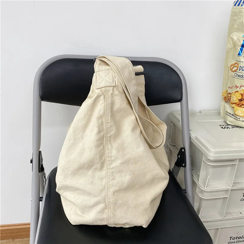 HOCODO New Bags for Women 2022 Canvas Shoulder Bag Fashion Large Capacity Handbags Female Casual Travel Bags Soft Crossbody Bags
