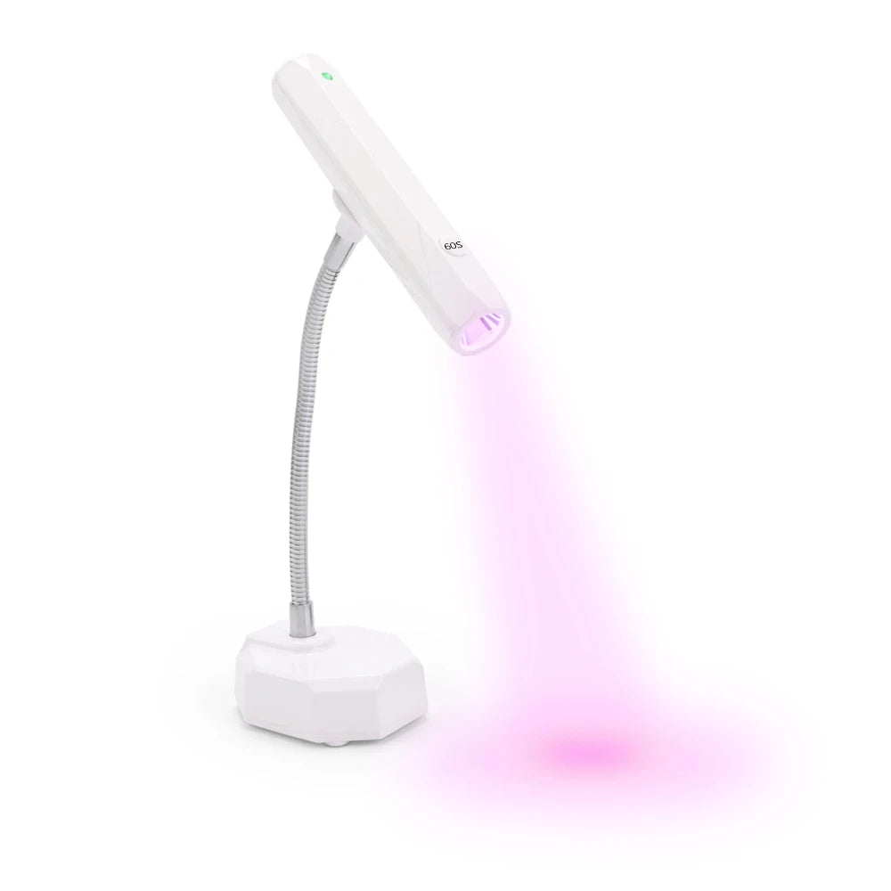 2-IN-1 Handheld Desktop Nail Dryer 9W MINI Flash Cure Light Cordless Rechargeable Automatic UV LED Gel Nail Lamp Battery GRS