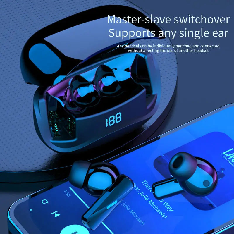 New MATE 60 TWS Earphone True Wireless Stereo Digital Display Earbuds Touch Control in Ear Mate60 Earphone