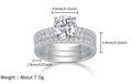 Fine Jewelry S925 Sterling Silver White Gold Plated 3 Pcs Stackly Rings Set Claw Setting Round Cut 2CT VVS GRA Moissanite Rings