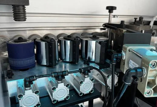 MingD MD-EM1 Fully Automatic Mini Edge Banding Machine for MDF Production Woodworking Features Gluing Cleaning Buffing Used