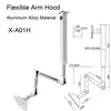 Anti-Acid Plastic Laboratory Fume Exhaust Arm Hood with Winding Design Modern Extraction System for Commercial Use