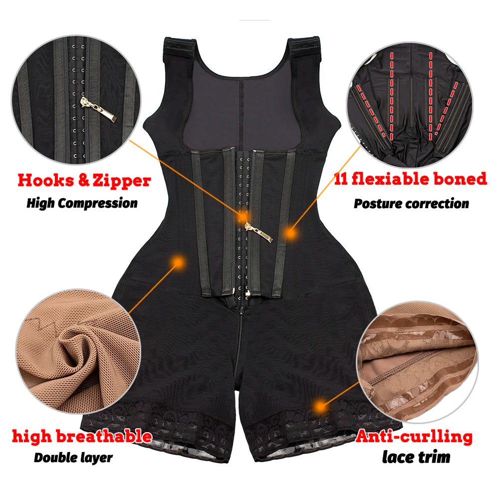 Original Hourglass Colombian Shapewear High Compression Post Lipo Surgery Sculpting Sheath Corset Shapers Slimming Girdle Fajas