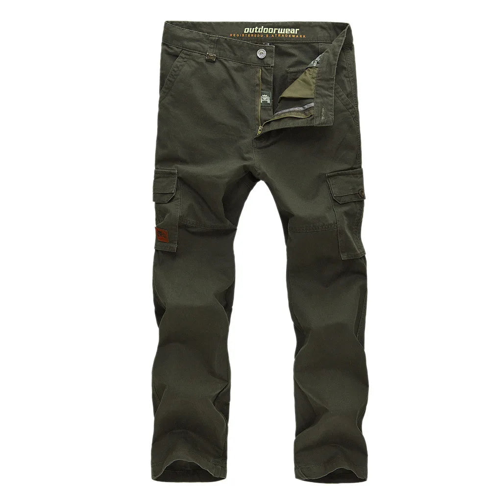 Men's Spring Cargo Pants Cotton Military Multi-pockets Joggers Baggy Pants Casual Trousers Overalls Army Pants Plus Size 44