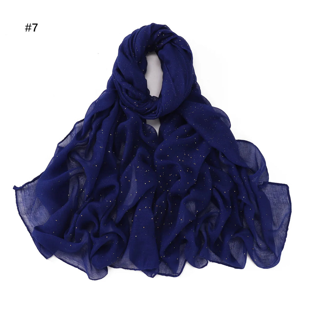 Zifeng OME Travel Photo Art Pure Color Full Star Hot Diamond Cotton Linen Monochrome Cape Scarves & Shawls