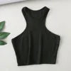 Custom Logo Vest Summer 2026 Ribbed Crop Tops Short Sleeveless Women Crop Tank Top