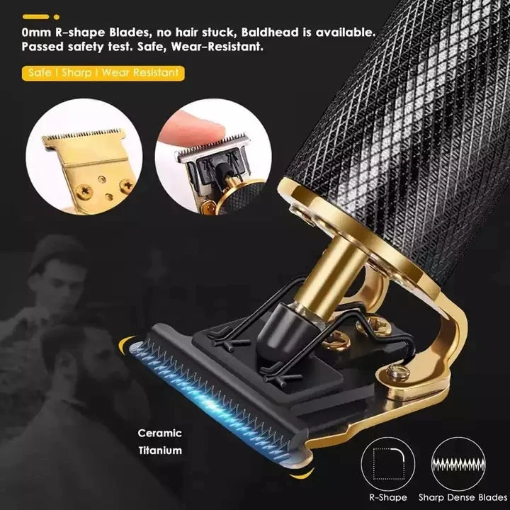 Customization Logo 7000RPM USB Rechargeable Barber LCD Machine Hair Cutting Beard Trimmer for Men Haircut Hair Trimmers Custom