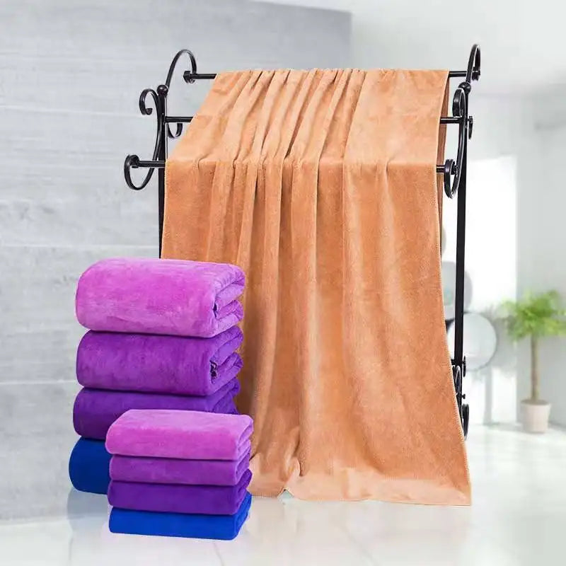 Customized logo Microfiber Large Bath Towels Fabric Hair Towel Dress Body Wrap Towels for Beauty Salon Spa Massage