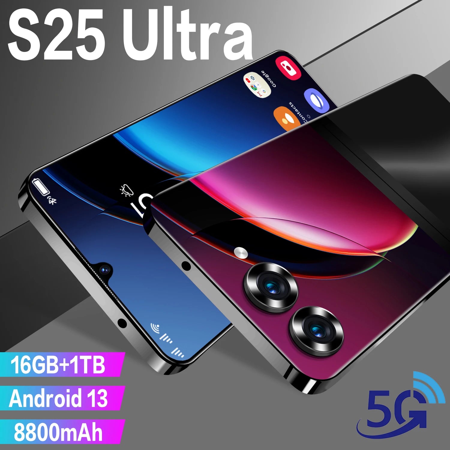 Custom Original 5G Smartphone Big Screen 12gb + 512TB S25 ultra Cell Phones Smartphones Android13.0 Android Phone