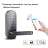 High Quality Tuya TT Lock Zinc Alloy Wood Aluminum Smart Card Fingerprint Door Lock Remote Control APP Memory Card Cloud C7/S7