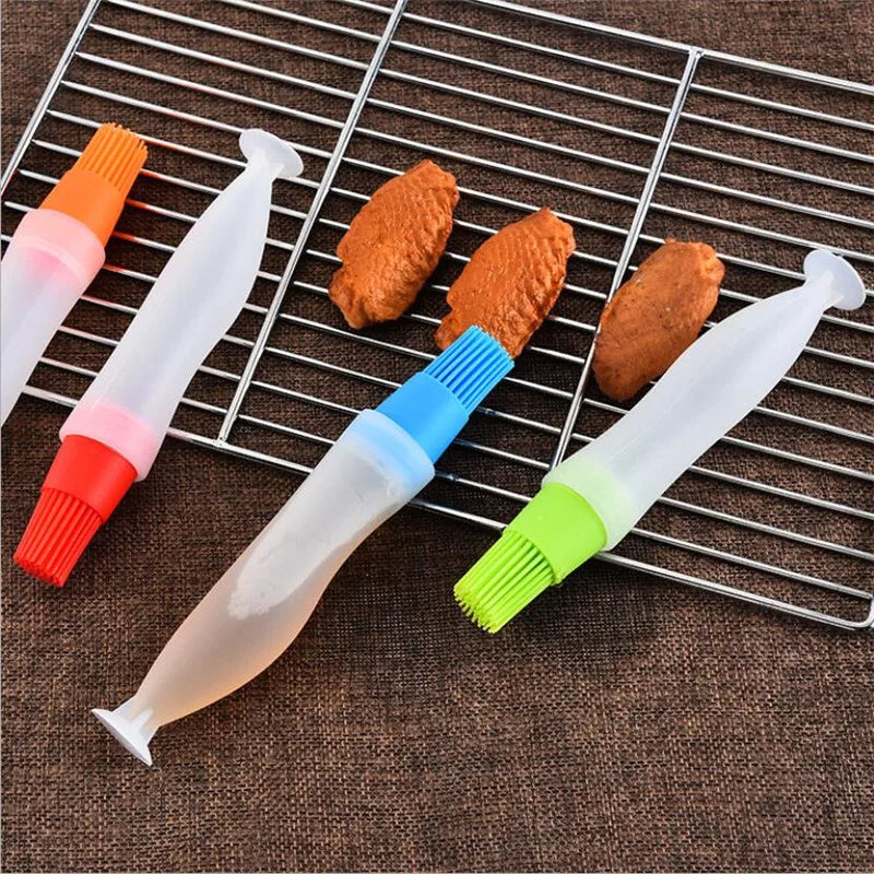 Barbecue Tools Silicone Kitchen Gadgets Portable Temperature Resistant BBQ Basting Brushes Oil Bottle Brush Baking Accessories
