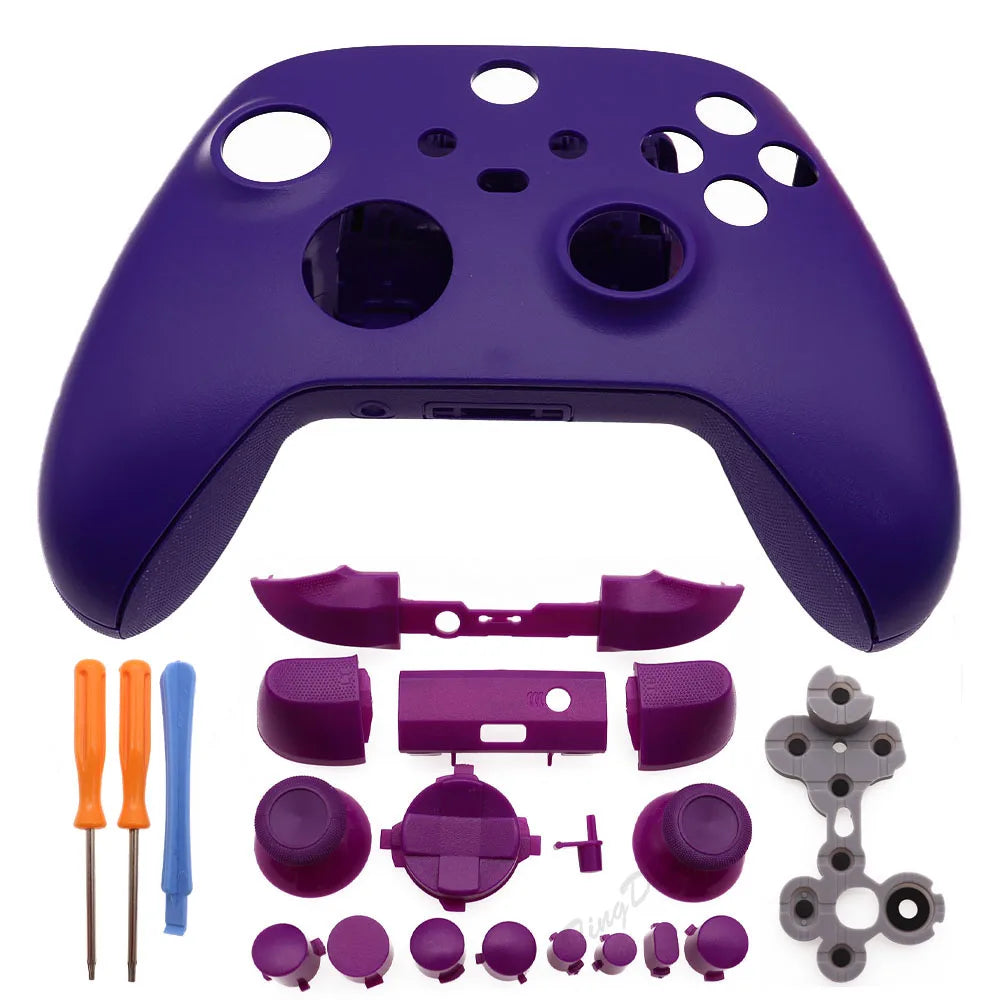 For Xbox Series X S Controller Protective Cover Shell Front After the shell Case and Full set Buttons &Tools & Conductive Rubber