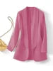 X818 # Best-selling Spring Autumn Women Jackets Elegant Temperament Solid Color V-Neck Long Sleeve Suit Blazers for Women