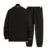 2024 Spring and Autumn Hoodie Set Men's Waffle Crewneck Hoodie Trousers Two-piece Sports Casual Men's Wear Hoodie Sweater