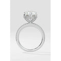Elegant Hidden Halo Engagement Wedding Ring Sterling Silver Zircon Pave Setting Fine Jewelry Craftsmanship Timeless Beauty