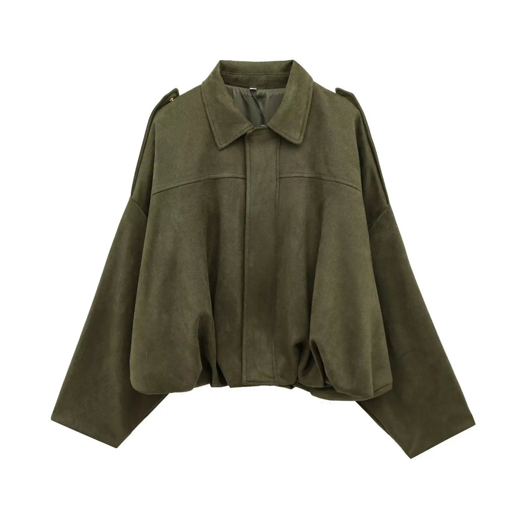 2025 Summer New Women's Elegant Loose Jacket Cross-Border Source All-Match Simple Lapel Long-Sleeved Casual Style