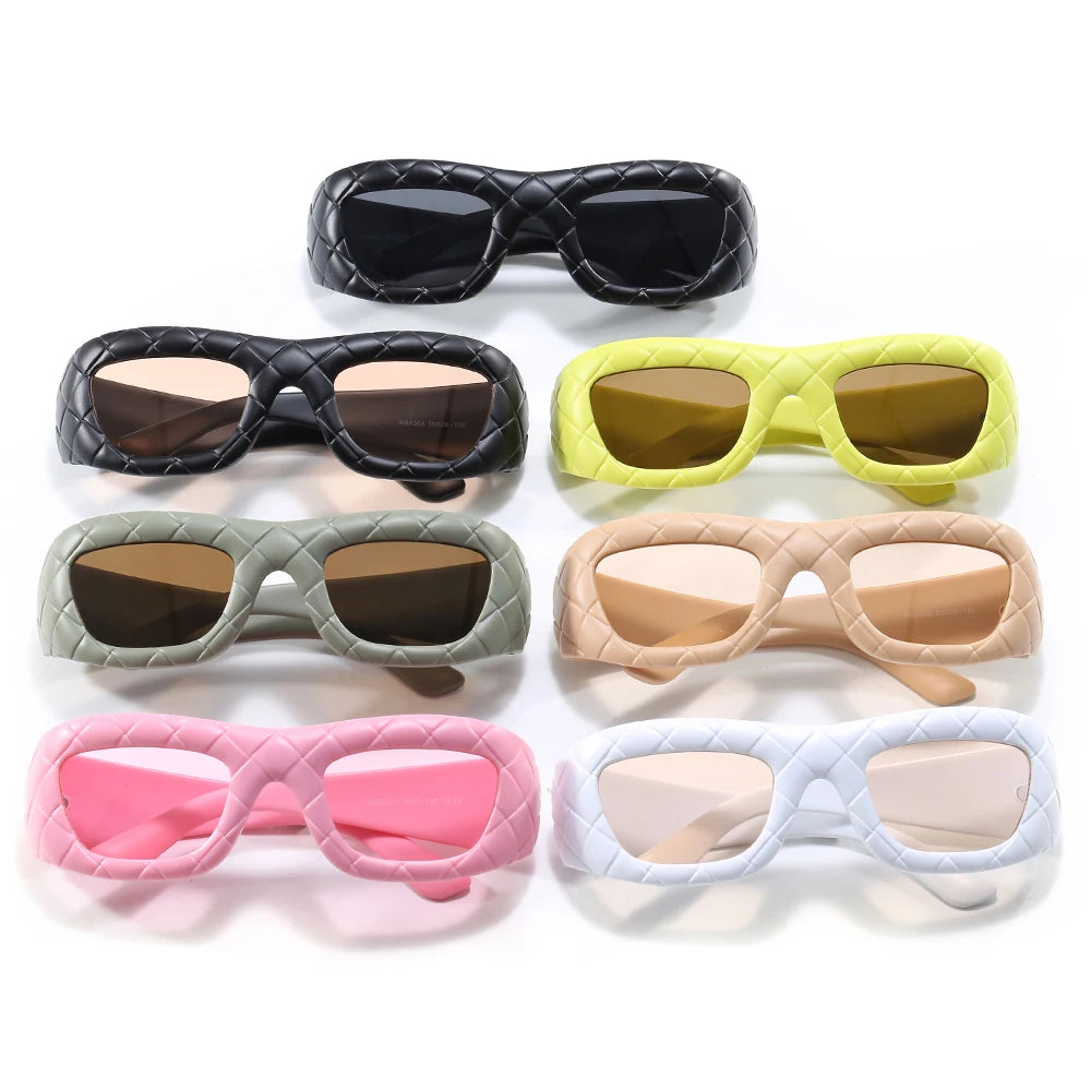 Superhot Eyewear 20524 Fashion 2024 Retro Y2K Rectangle UV400 Outdoor Vacation Shades Sunglasses