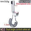 Classic Brass Dual Handle Chrome Handheld Soft Spray Bidet Shower Sprayer Tap Set Rain/Massage/Jet Patterns for Bathroom Use