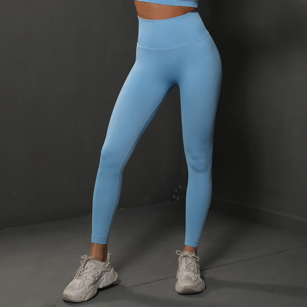 Women's Seamless Full Length High Waist Butt Lift Pants Elastic Closure Solid Four-Way Stretch Breathable Lightweight Quick Dry