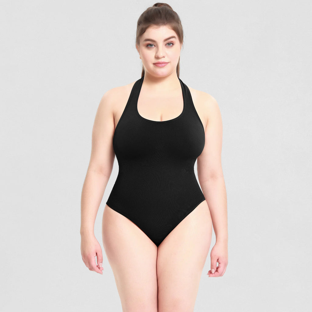Patented Everyday Firm Control Bodysuit for Women Plus Size Body Shaper Halter Waist Slimming Butt Control Adults Tops Shapewear