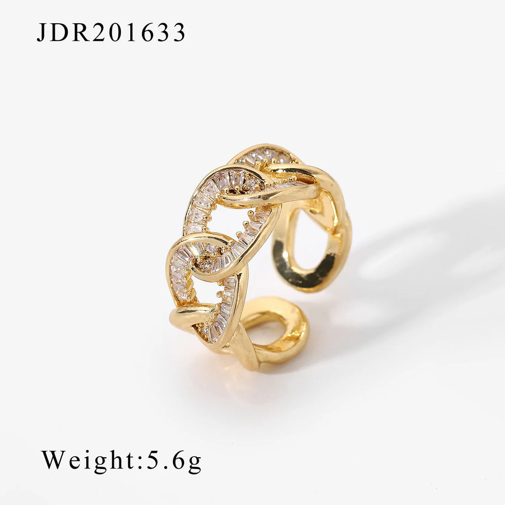 YW High Quality New Style Jewelry Zircon Ring Opening Retro Wholesale Rings for Women