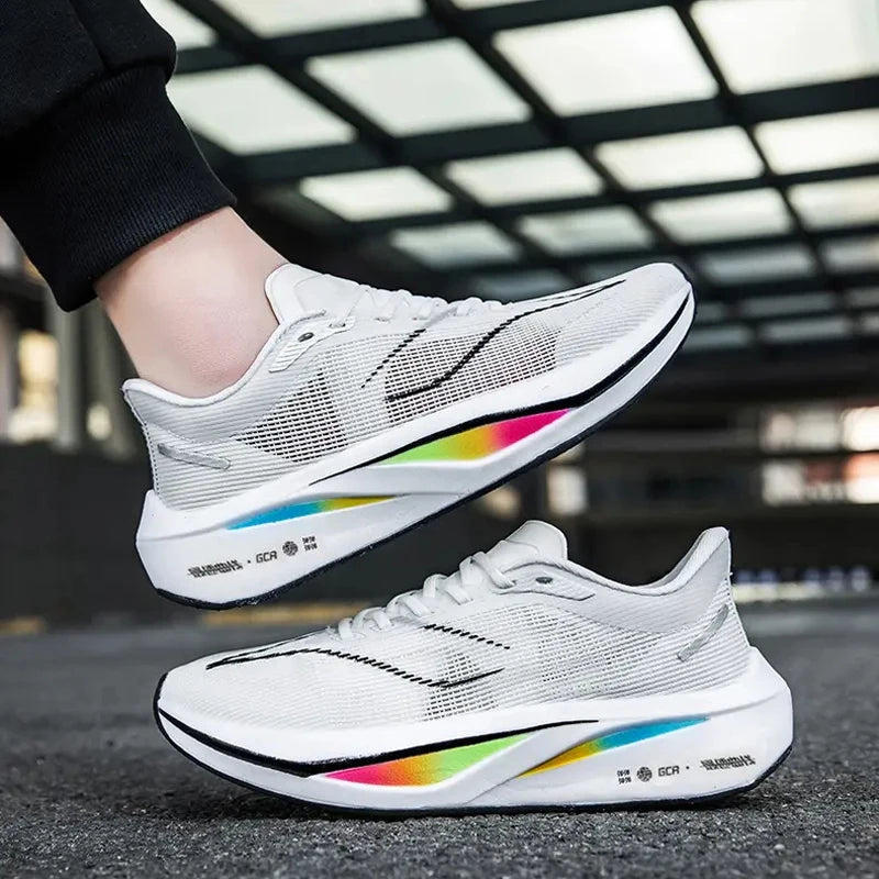2024 Brand Logo Custom Men Casual Sports Sneakers Mesh Blank Carbon Plate Sole Marathon Jogging Running Walking Shoes for Women