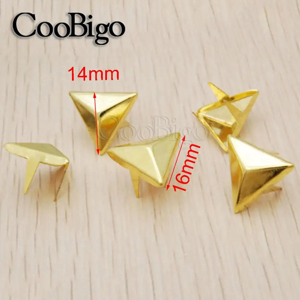 100pcs Metal Claw Rivets Studs Punk Rock Spike Nails Leathercraft DIY Shoes Garment Bag Apparel Bracelet Sewing Accessories