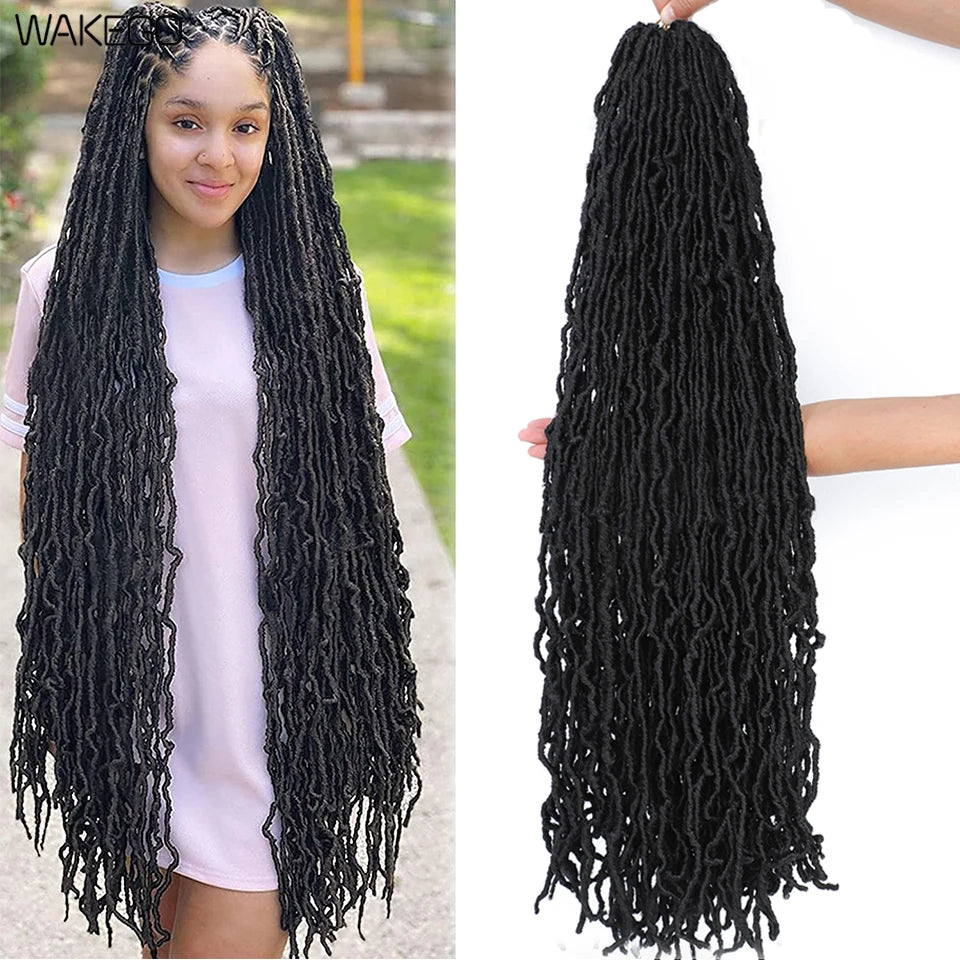 Top Faux Dreadlocks Extension 36 pulgadas Super Long New Faux Locks Crochet Braid Bouclé Pre Extended New Soft Locs Crochet Hair