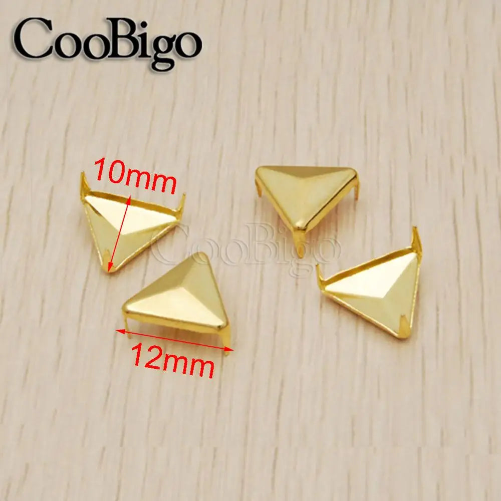 100pcs Metal Claw Rivets Studs Punk Rock Spike Nails Leathercraft DIY Shoes Garment Bag Apparel Bracelet Sewing Accessories