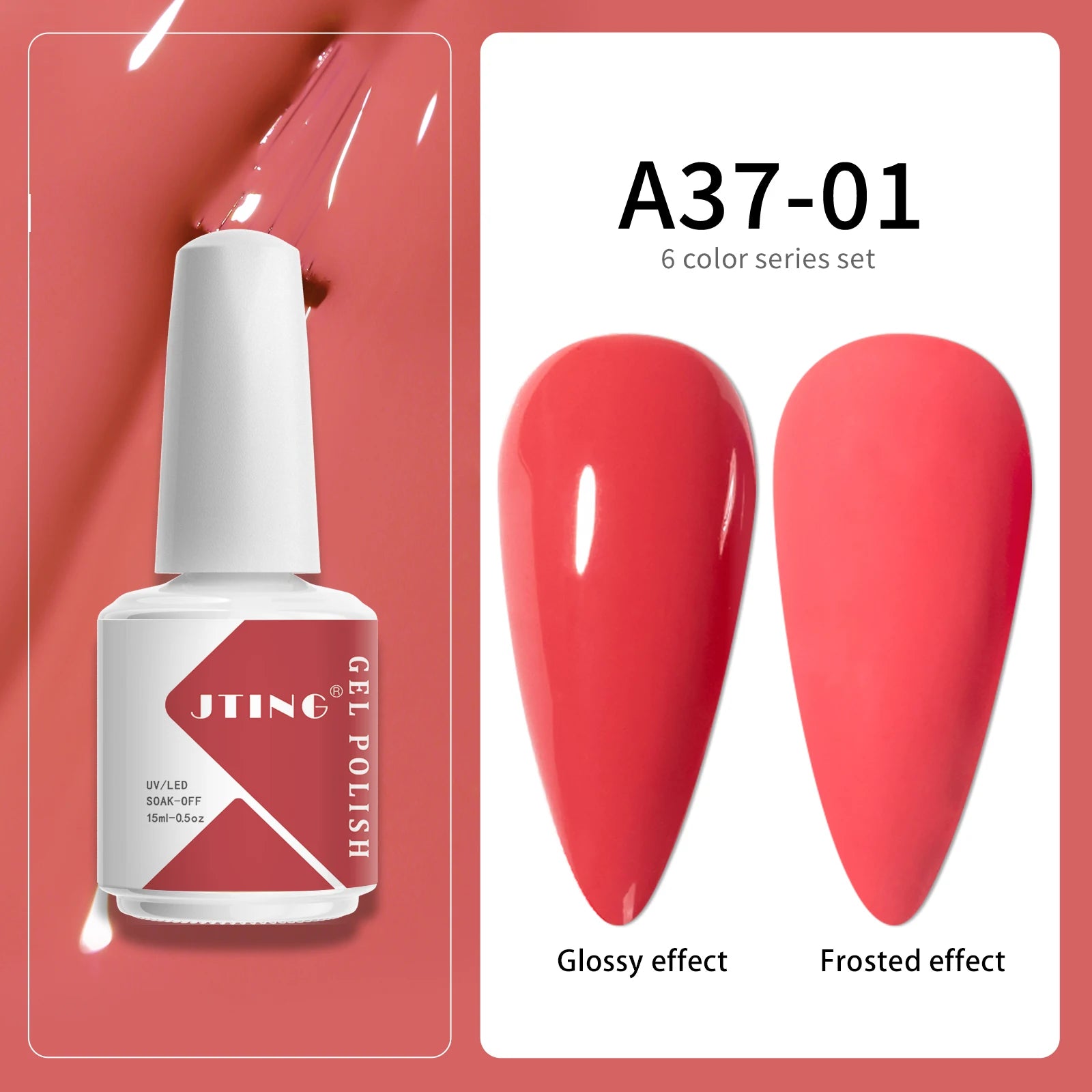 JTING Normal Bulk Gel Nail Polish 6Colors OEM/ODM Factory Manufacturer Custom Gel Nail Polish Bottle 15ml Uv Nail Gel