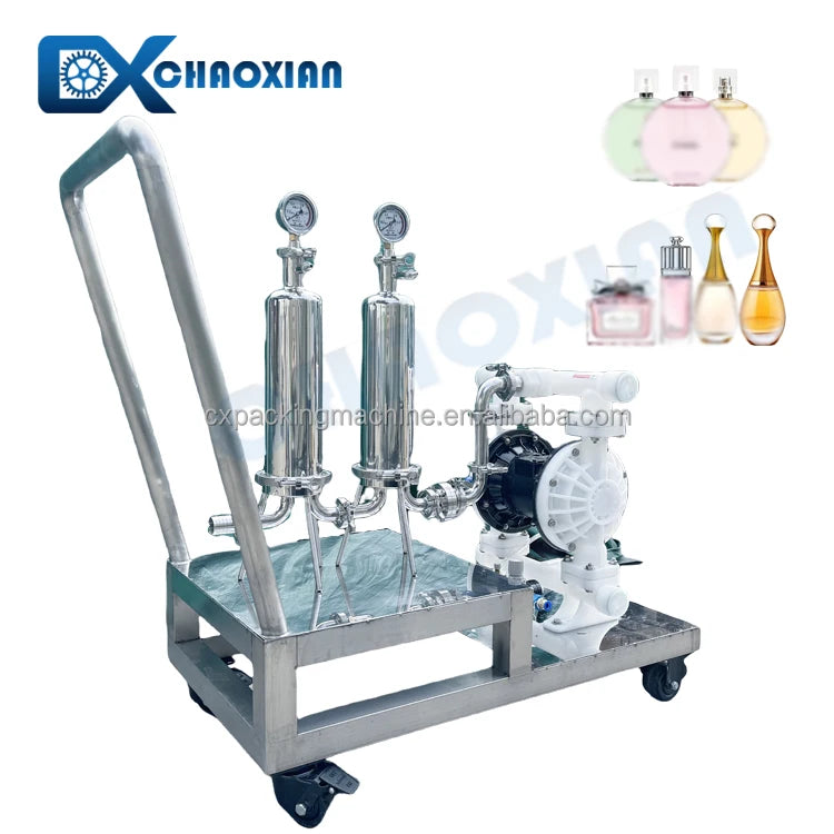 Stainless Steel Pneumatic Diaphragm Pump Perfume Purifier Scent Cologne Eau De Parfum Essence Body Spray Perfume Filter