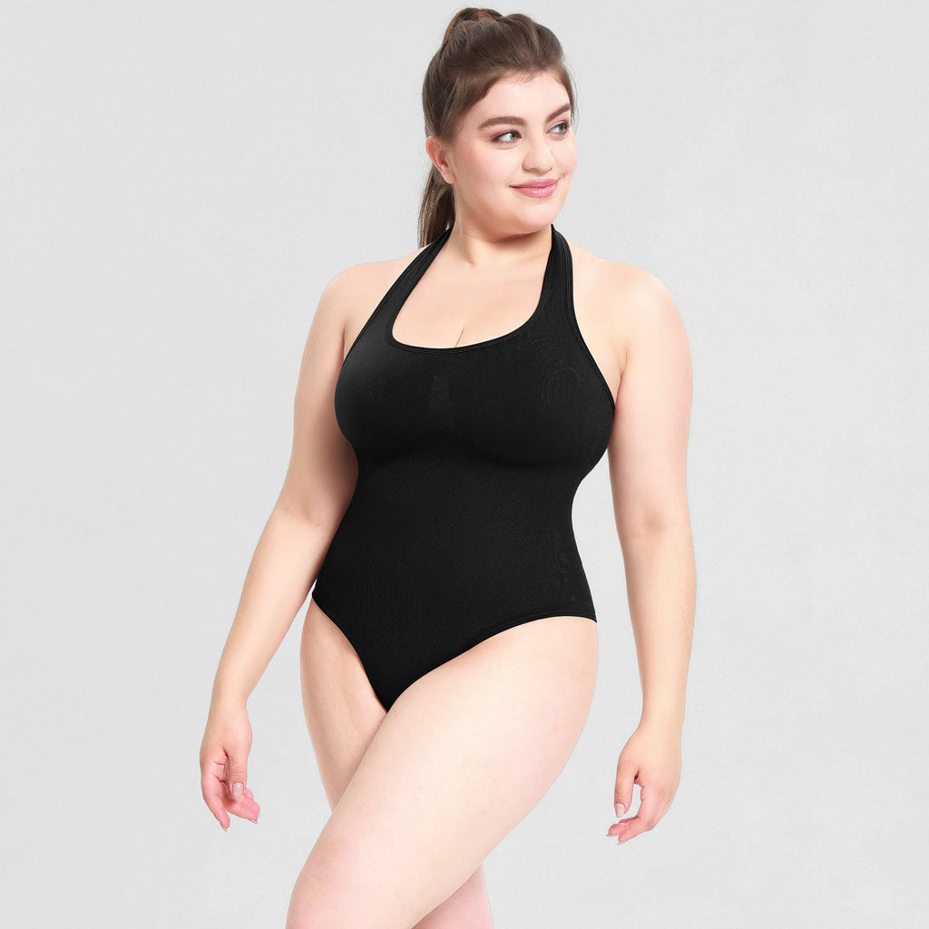 Patented Everyday Firm Control Bodysuit for Women Plus Size Body Shaper Halter Waist Slimming Butt Control Adults Tops Shapewear