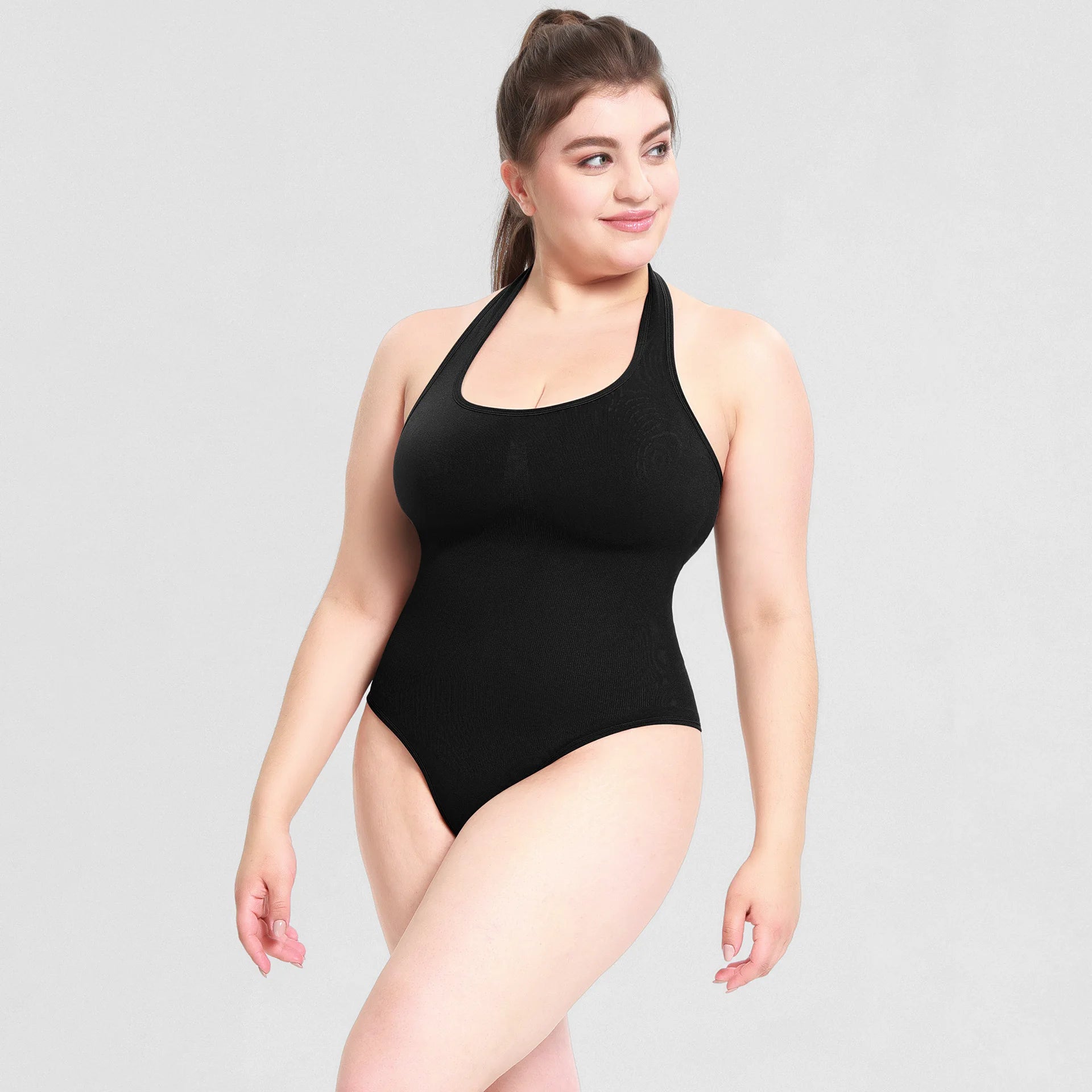 Patented Everyday Firm Control Bodysuit for Women Plus Size Body Shaper Halter Waist Slimming Butt Control Adults Tops Shapewear