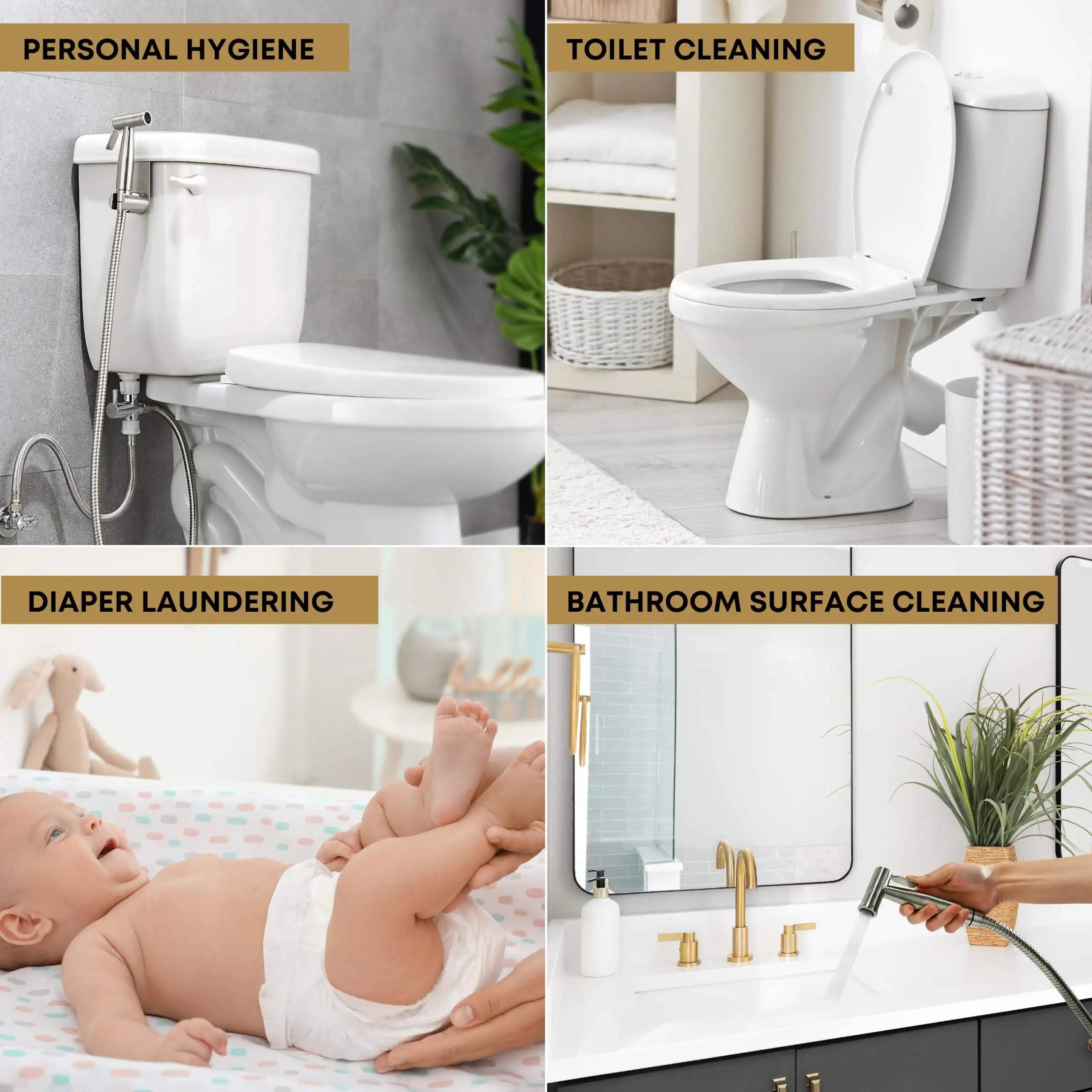 FSH OEM Modern Shattaf Bidet Faucet Stainless Steel Hand Bidet & Jet Sprayer for Home & Hotel Cheap Shower Sanitary Ware
