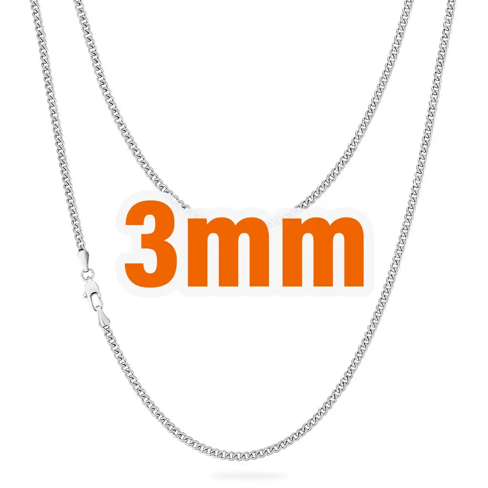 USA Warehouse 3mm Rope Necklace Fashion Jewelry Stainless Steel Twist Link 18k Real Gold Silver Plated Rope Chain for Men Women