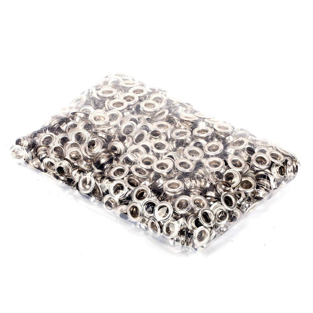 12mm 10mm 8mm 6mm 5.5mm Common Nickel Eyelets/Holes/Rings/Grommets for Banners Tarpaulin Canvas Eyelet Punching Machine