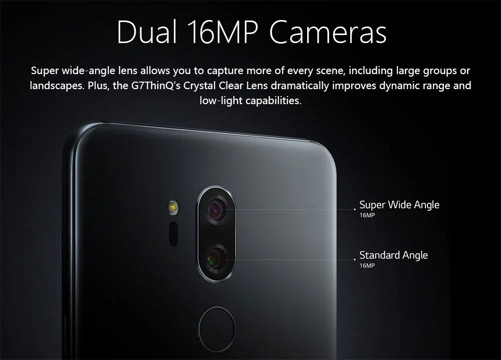 Unlocked LG G7 ThinQ G710N /G710VM 4GB+64GB Snapdragon 845 4G LTE Android Octa Core Rear Camera Dual 16MP 6.1" Mobile Phone