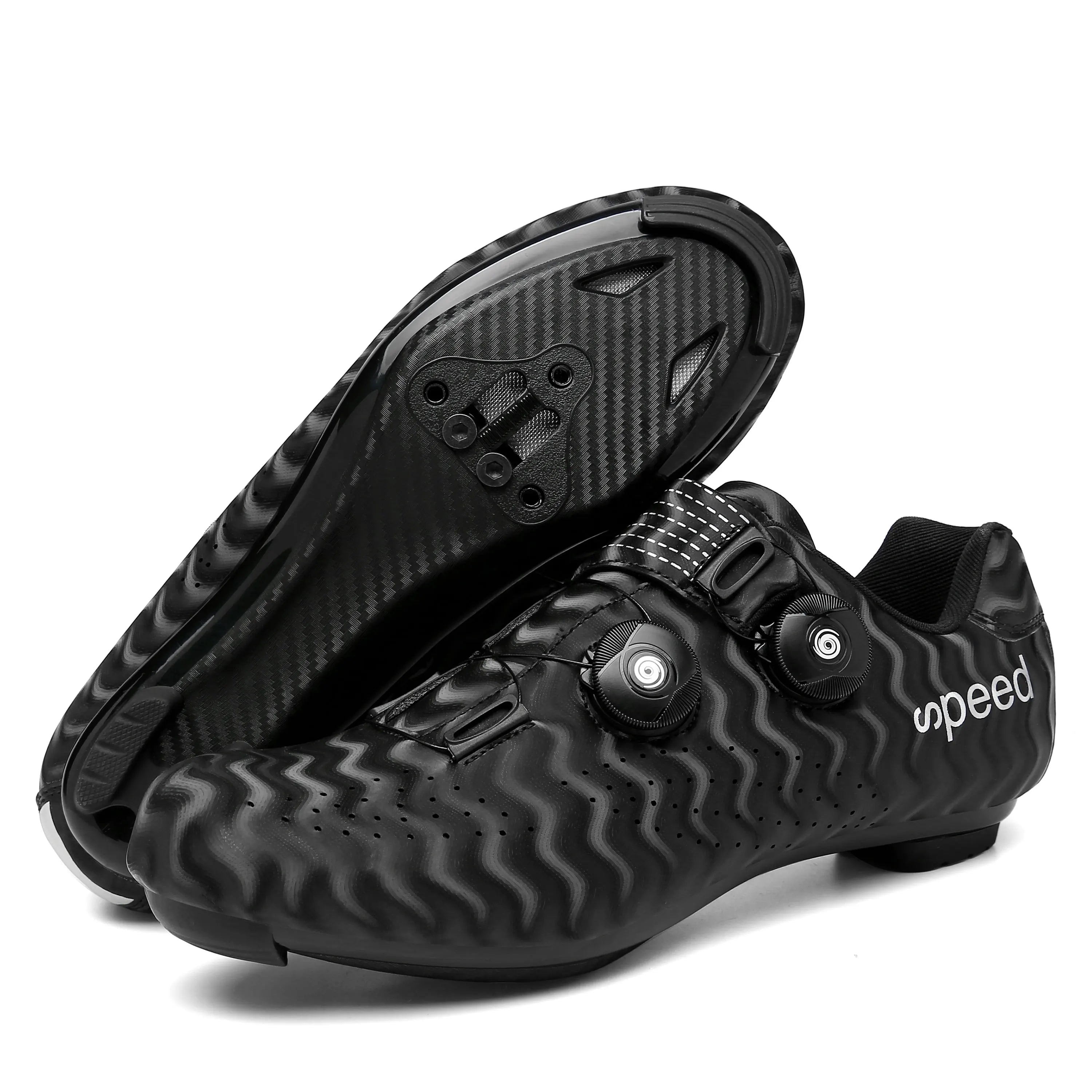 Custom Cycling Shoes for Men and Women Fashionable Road Mountain Bike Booster Riding Shoes with Mesh Lining Rubber/Nylon Insole