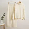 Pullover Thick Knit Sweater Casual Fashion Set Women's Autumn and Winter Loose and Lazy Wide Leg Trouser Set