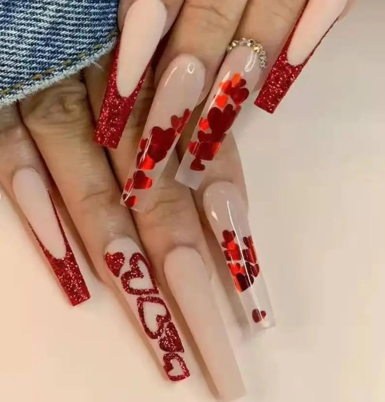 2026 Handmade New Arrival Press-On Nails False Artificial Fingernails with Design for Finger Application Includes Packaging Box