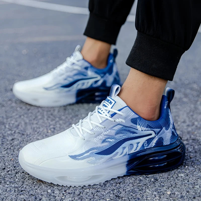 Men's Spring Autumn Casual Running Shoes Breathable Soft Mesh Thick Sole EVA Insole Dad Shoe Walking Style