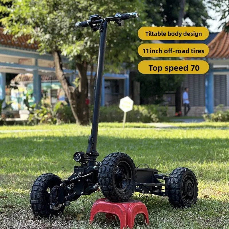 Factory Direct MIA11 Inch Four-wheel Electric Scooter Tilting Body Folding Off-road Vehicle High-speed Four-wheel Drive 200kg