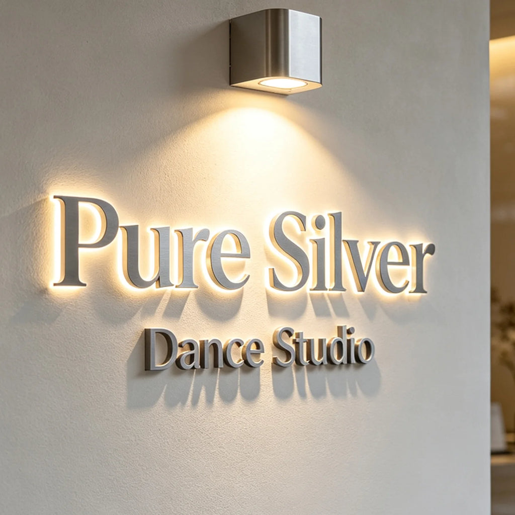 Factory Direct Sales Stainless Steel LED Metal Luminous Font Illuminated Letters 3D Logo Billboard Shops Wedding Schools Plug DC