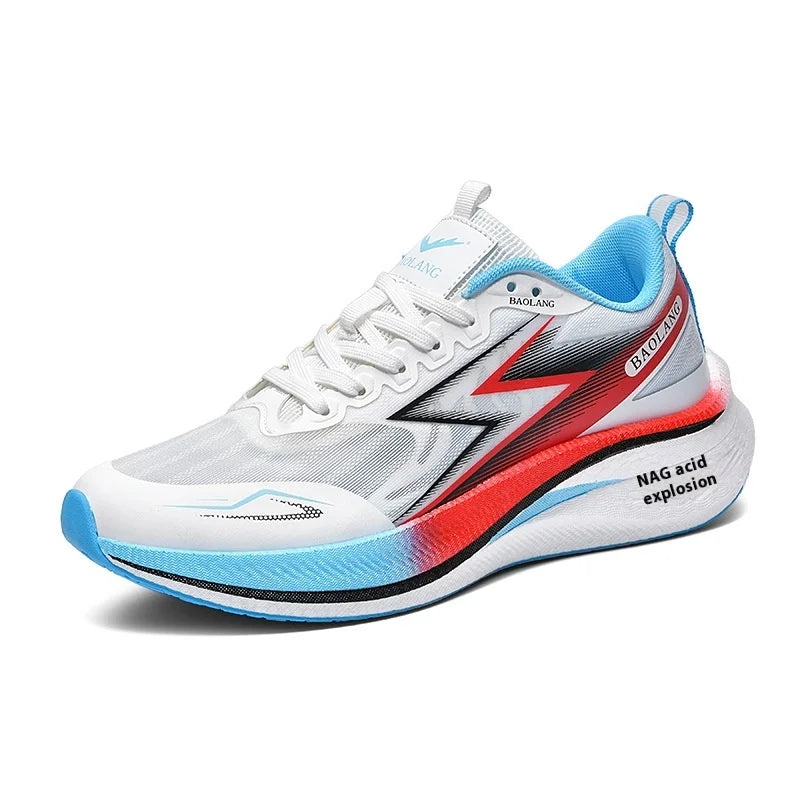 Men's Sports Running Shoes Breathable New Marathon Running Shoes Soft Elastic Cushioned Anti-slip Wear-resistant Sports Shoes
