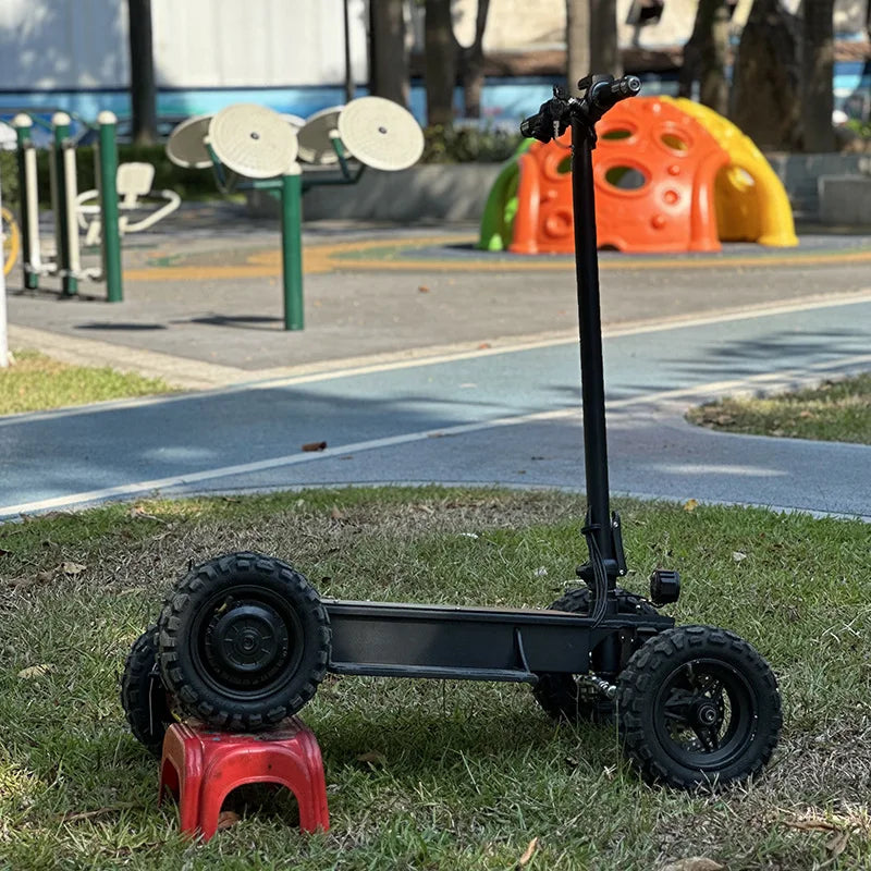 Factory Wholesale 11 Inch 4 Wheel 4WD Electric Off-Road Scooter, Foldable Tilting Body High Speed Vehicle OEM ODM