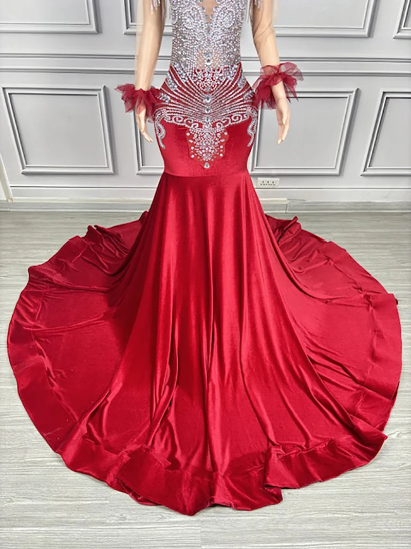 Novance Y4043 Fashion Apparel Luxury Rhinestones Evening Dresses for Wedding Summer Dresses 2024 for Party