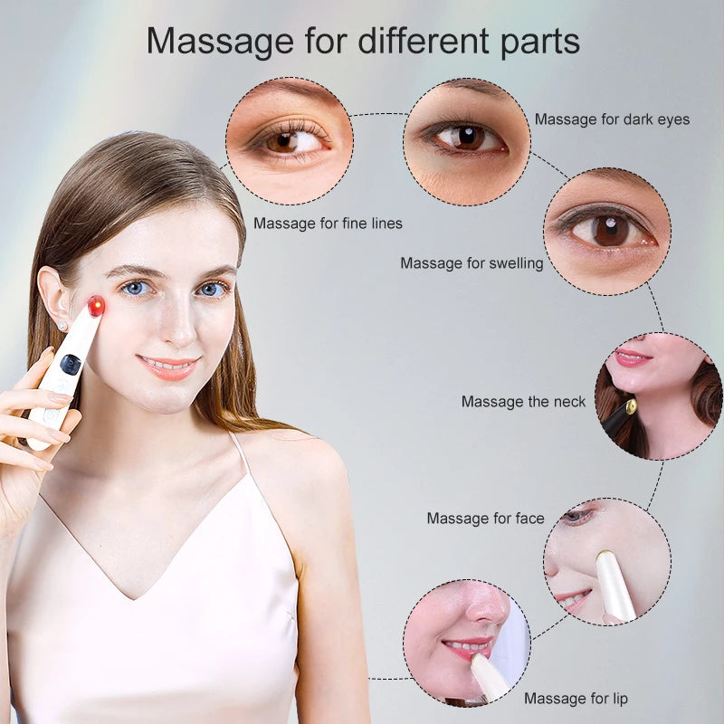 OEM ODM Hot Selling Multifunction Eye Care Beauty Massager Facial Eye Lifting Wand Under Eye Massage Device for Dark Circles